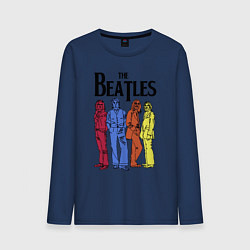 Лонгслив хлопковый мужской The Beatles all, цвет: тёмно-синий