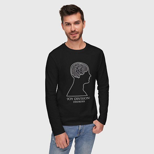 Мужской лонгслив Joy Division - Disorder / Черный – фото 3