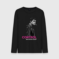 Лонгслив хлопковый мужской Joy Division - Control film, цвет: черный