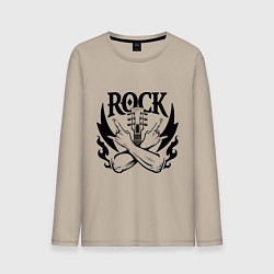 Мужской лонгслив Rock - guitar