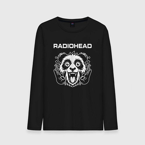 Мужской лонгслив Radiohead rock panda / Черный – фото 1