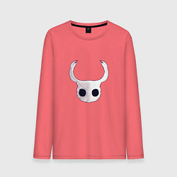 Лонгслив хлопковый мужской Hollow Knight - жуткая маска, цвет: коралловый
