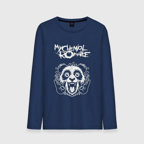 Мужской лонгслив My Chemical Romance rock panda / Тёмно-синий – фото 1