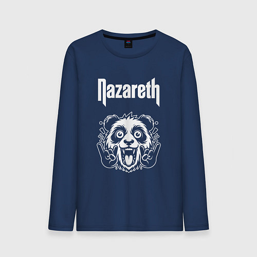 Мужской лонгслив Nazareth rock panda / Тёмно-синий – фото 1