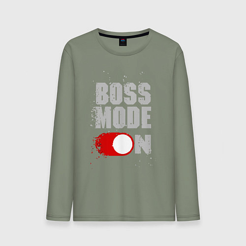 Мужской лонгслив Режим босса / Авокадо – фото 1