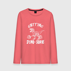 Лонгслив хлопковый мужской Дино в качалке, цвет: коралловый