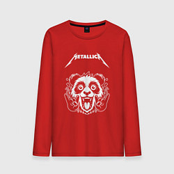 Лонгслив хлопковый мужской Metallica rock panda, цвет: красный
