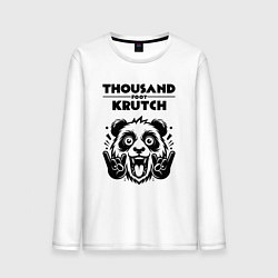 Лонгслив хлопковый мужской Thousand Foot Krutch - rock panda, цвет: белый