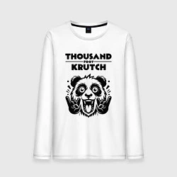 Лонгслив хлопковый мужской Thousand Foot Krutch - rock panda, цвет: белый