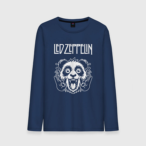 Мужской лонгслив Led Zeppelin rock panda / Тёмно-синий – фото 1