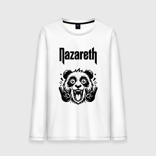 Мужской лонгслив Nazareth - rock panda / Белый – фото 1