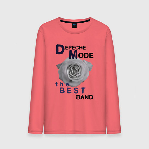 Мужской лонгслив Depeche Mode - best of band / Коралловый – фото 1