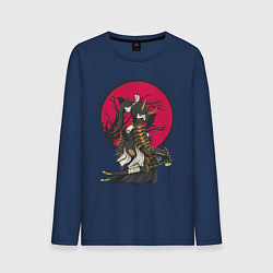Мужской лонгслив Девушка самурай с мечами