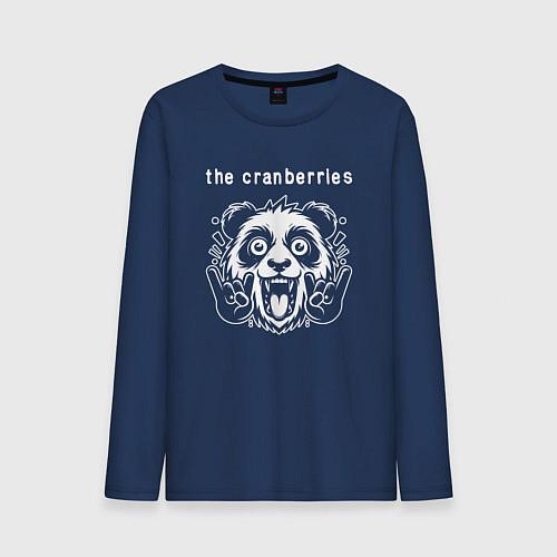 Мужской лонгслив The Cranberries rock panda / Тёмно-синий – фото 1