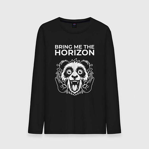 Мужской лонгслив Bring Me the Horizon rock panda / Черный – фото 1