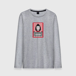 Лонгслив хлопковый мужской Принцесса и полоски, цвет: меланж