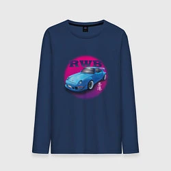 Лонгслив хлопковый мужской Porsche RWB, цвет: тёмно-синий