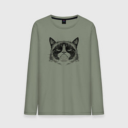 Мужской лонгслив Grumpy cat мем