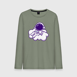 Мужской лонгслив Космонавт на облачке