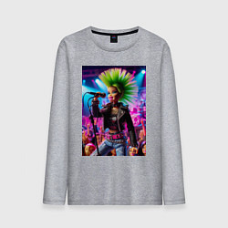 Мужской лонгслив Барби панк певица - нейросеть