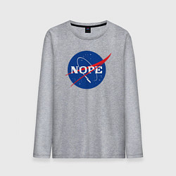 Лонгслив хлопковый мужской Nope NASA, цвет: меланж