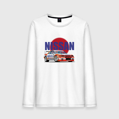 Мужской лонгслив Nissan Skyline GTR 32 / Белый – фото 1