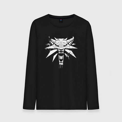 Мужской лонгслив Голова волка в стили граффити / Черный – фото 1