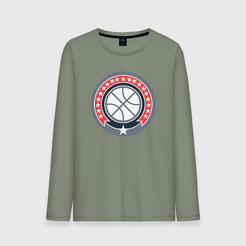 Мужской лонгслив Stars basketball / Авокадо – фото 1