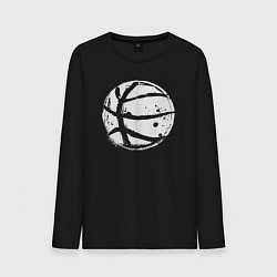 Лонгслив хлопковый мужской Basket balls, цвет: черный