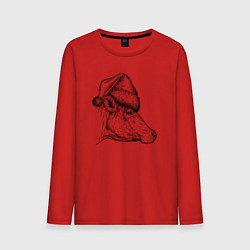 Мужской лонгслив Новогодняя корова