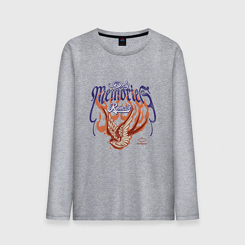 Мужской лонгслив Остались только воспоминания / Меланж – фото 1