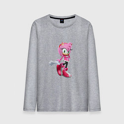 Лонгслив хлопковый мужской Эми роуз соник, цвет: меланж