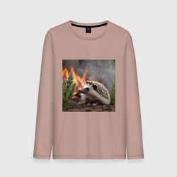 Мужской лонгслив Ёжик в огне