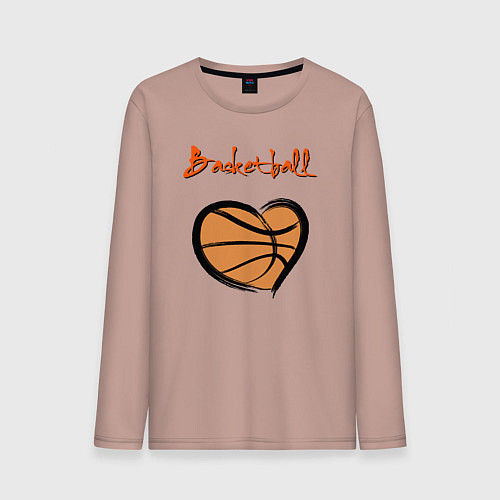 Мужской лонгслив Basket lover / Пыльно-розовый – фото 1