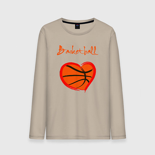 Мужской лонгслив Basket love / Миндальный – фото 1