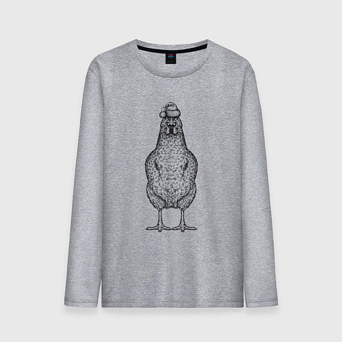 Мужской лонгслив Петушок новогодний / Меланж – фото 1