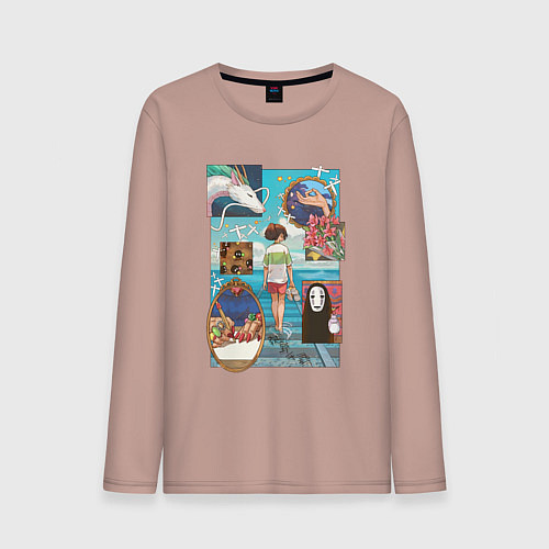 Мужской лонгслив Экспозиция - Унесенные призраками / Пыльно-розовый – фото 1