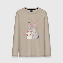 Мужской лонгслив Зайки обнимайки