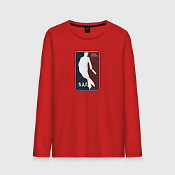 Лонгслив хлопковый мужской NAA - алкогольная ассоциация, цвет: красный