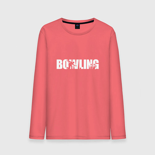 Мужской лонгслив Боулинг / Коралловый – фото 1