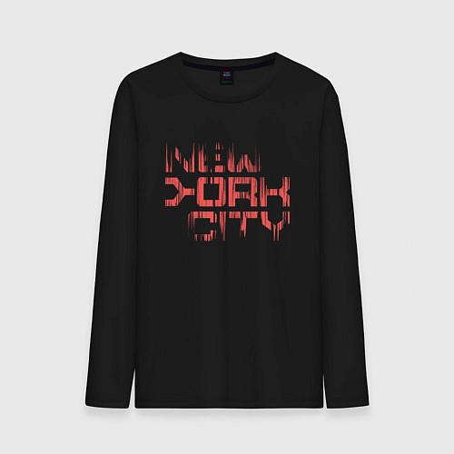 Мужской лонгслив New york city streetwear / Черный – фото 1