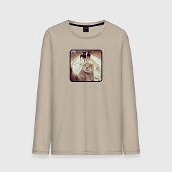 Мужской лонгслив Смелый кот и собаки мем