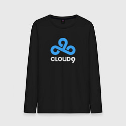 Лонгслив хлопковый мужской Cloud9 - pattern, цвет: черный