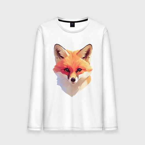 Мужской лонгслив Foxs head / Белый – фото 1