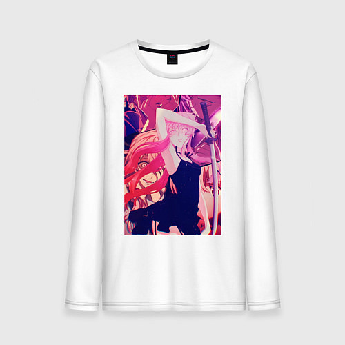 Мужской лонгслив Дневник будущего Юно Гасай / Белый – фото 1