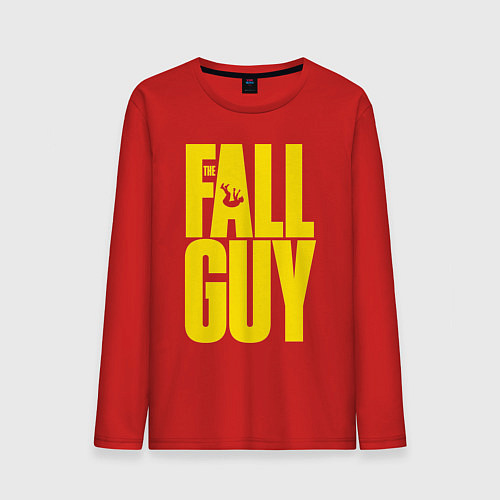 Мужской лонгслив The fall guy logo / Красный – фото 1