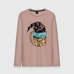 Мужской лонгслив Космос в рюкзаке