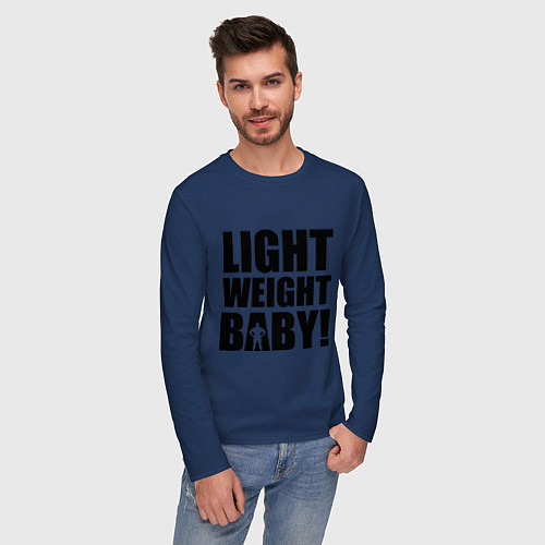Мужской лонгслив Light weight baby / Тёмно-синий – фото 3