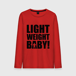 Лонгслив хлопковый мужской Light weight baby, цвет: красный