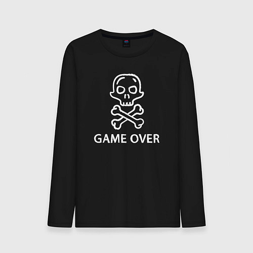 Мужской лонгслив Game over inscription / Черный – фото 1